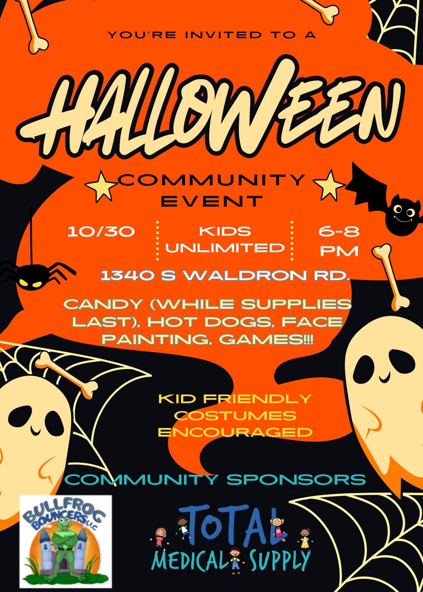 Halloween Community Event 10/30/25 6pm-8pm