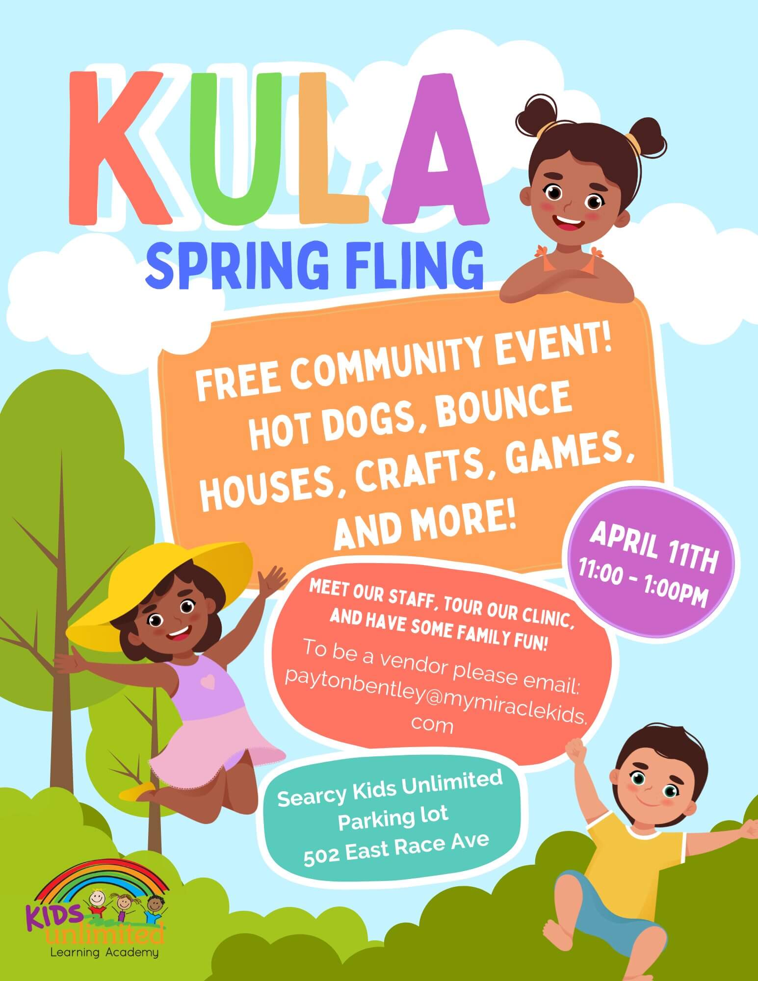 Searcy KULA Spring Fling April 11th 11am-1pm